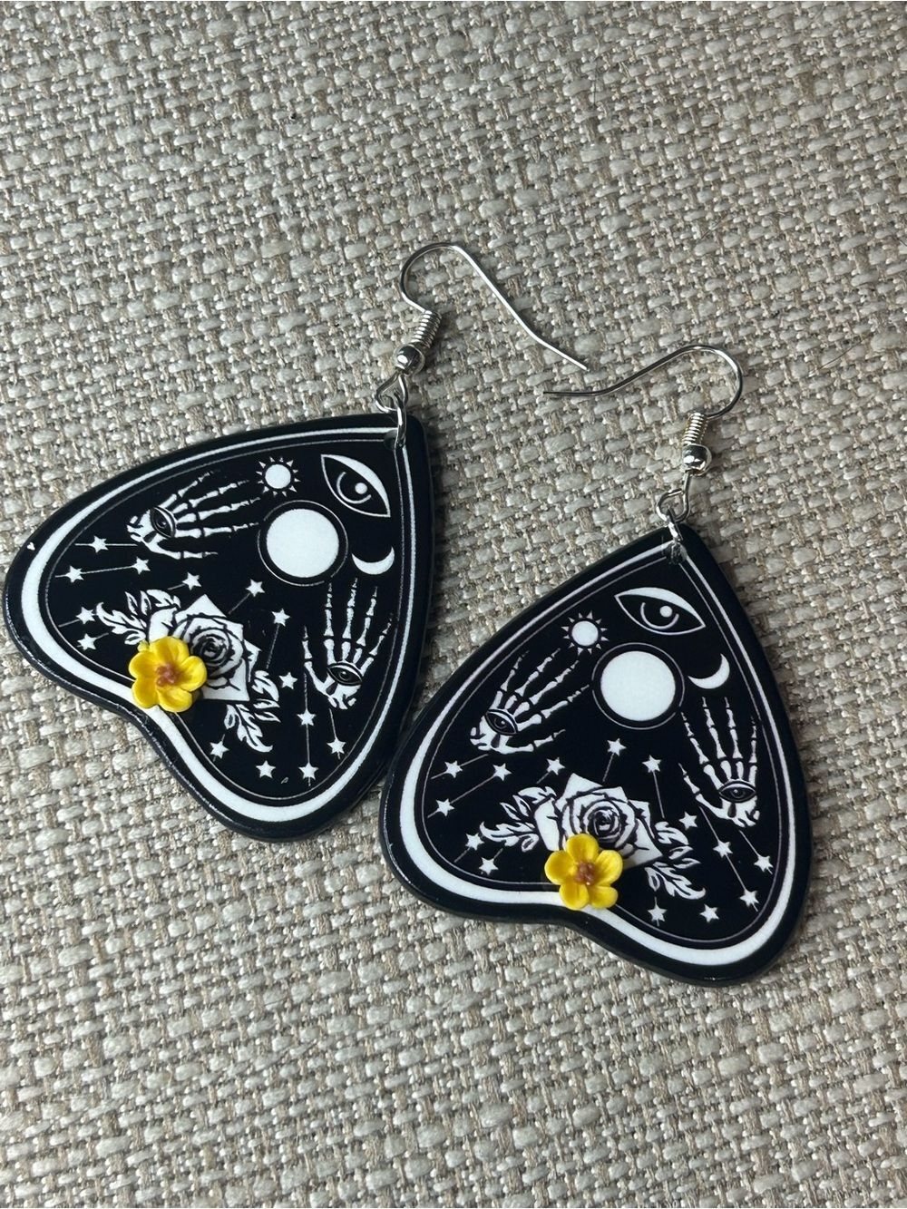 Planchette Dangle Earrings Skeleton